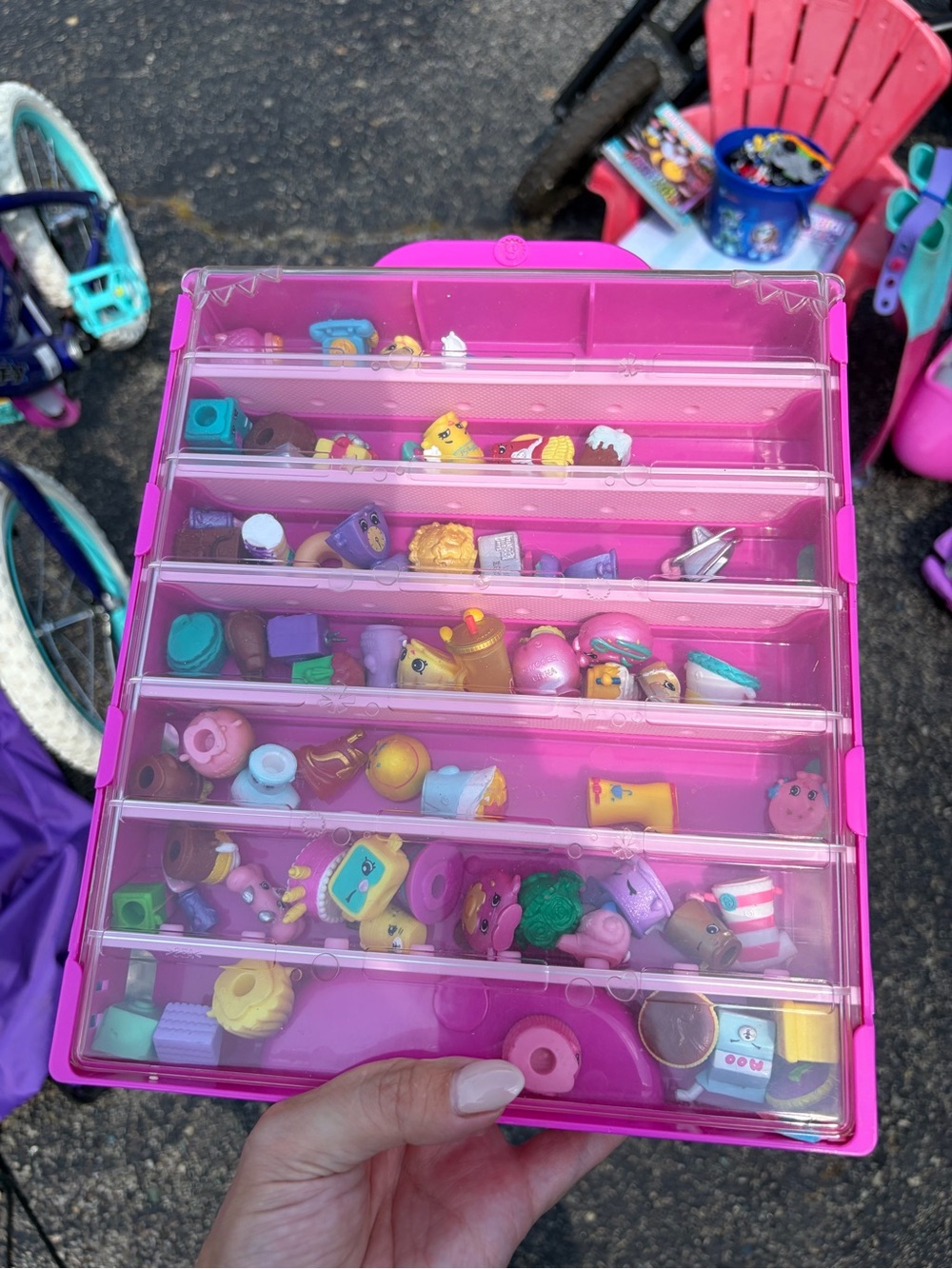 Shopkins Pink Portable Collector Case with Clear Lid